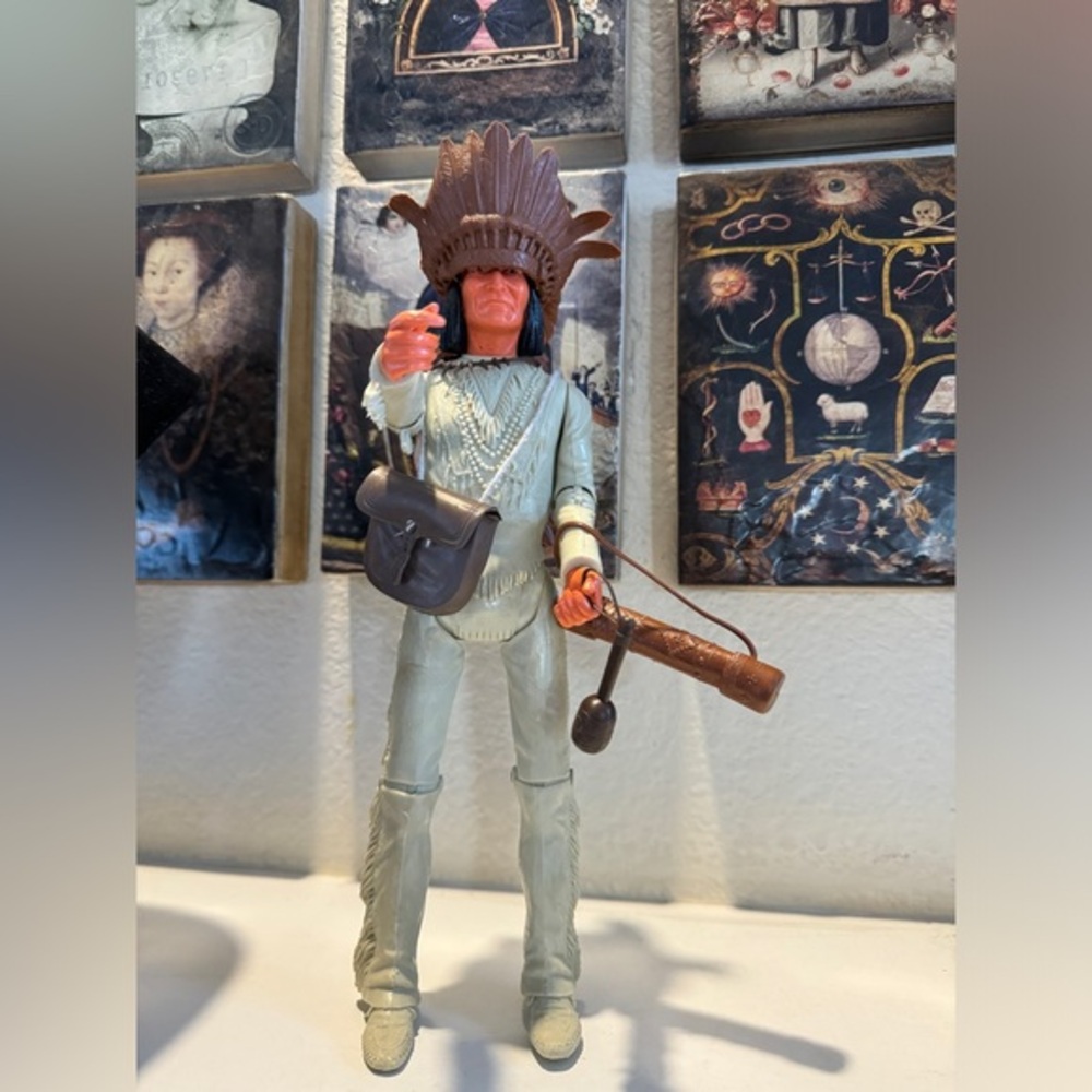 Marx Johnny West Indian Chief Geronimo Action Figure 12" With Accessories‎